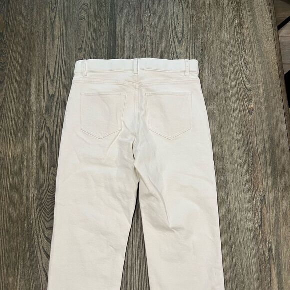 NWOT J.Jill Denim Straight Leg Jeans Mid Rise Fly Zip Button Beige Size 8 - Picture 10 of 10